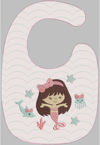 Hop059 - Mermaid in the ocean Bib